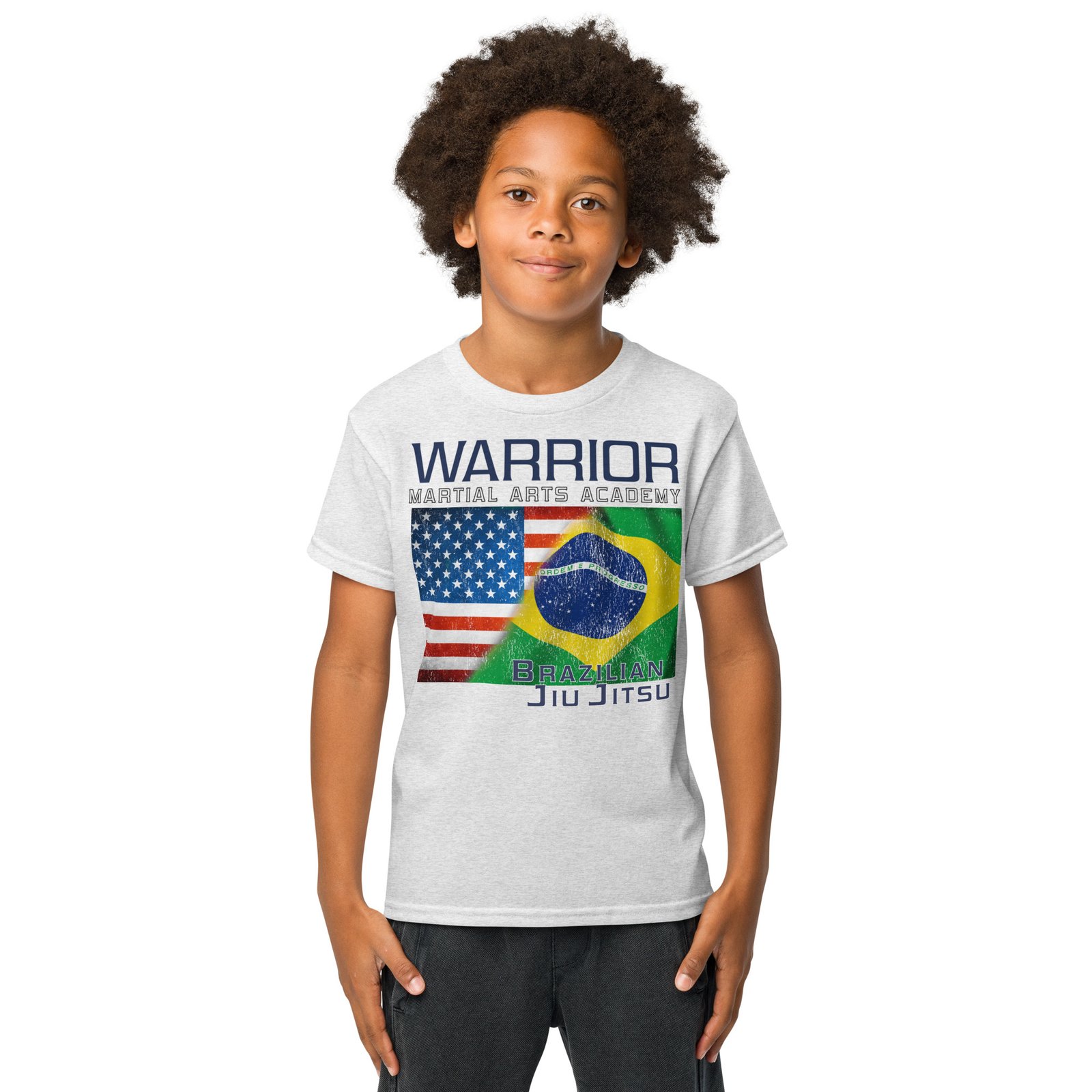 Youth Jiu Jitsu Flag T-shirt - Image 19