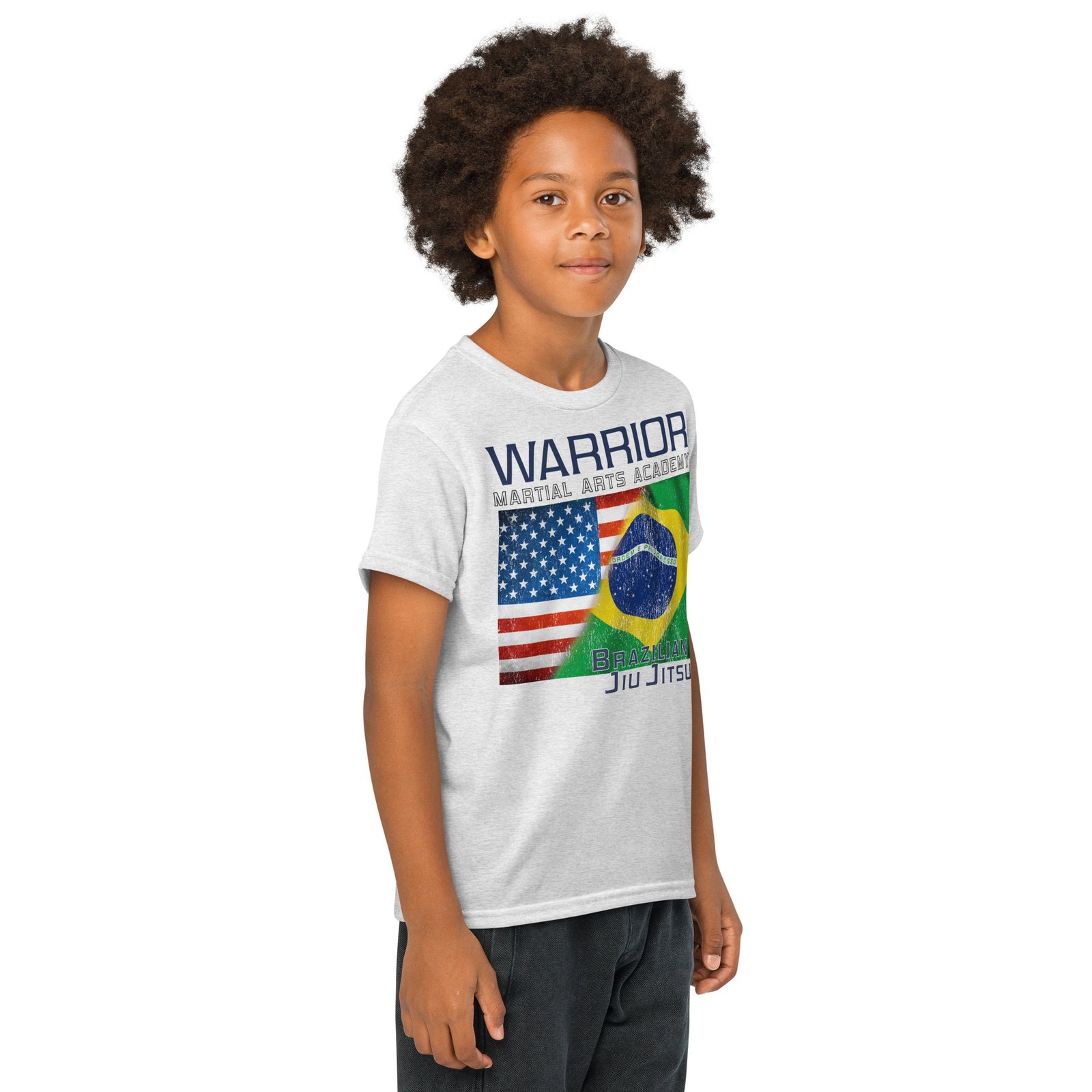 Youth Jiu Jitsu Flag T-shirt - Image 22