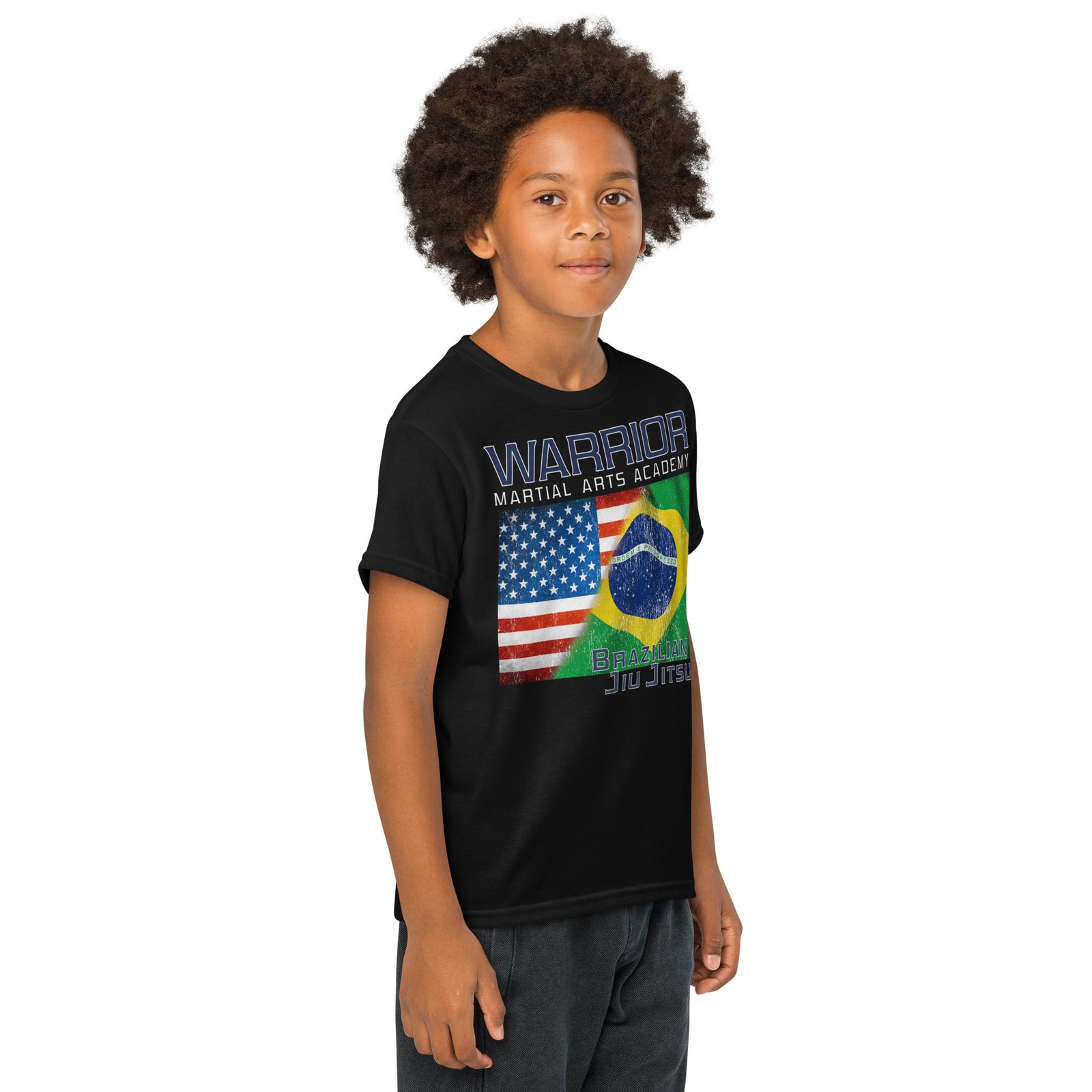 Youth Jiu Jitsu Flag T-shirt - Image 4