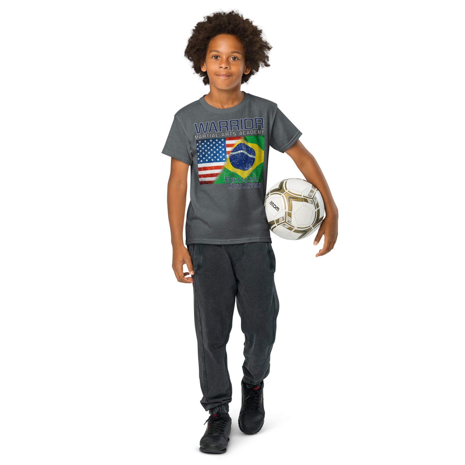 Youth Jiu Jitsu Flag T-shirt - Image 18