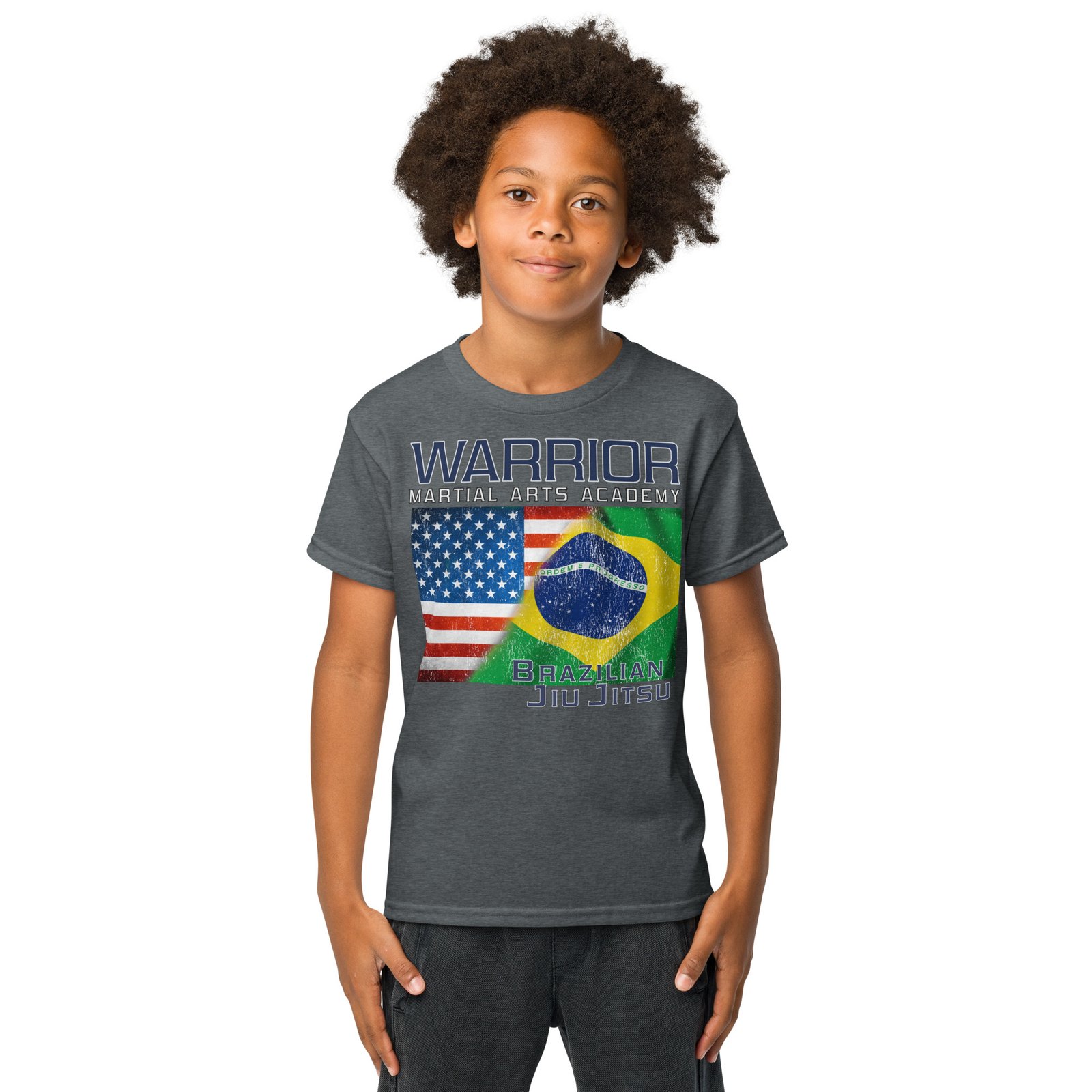 Youth Jiu Jitsu Flag T-shirt - Image 13