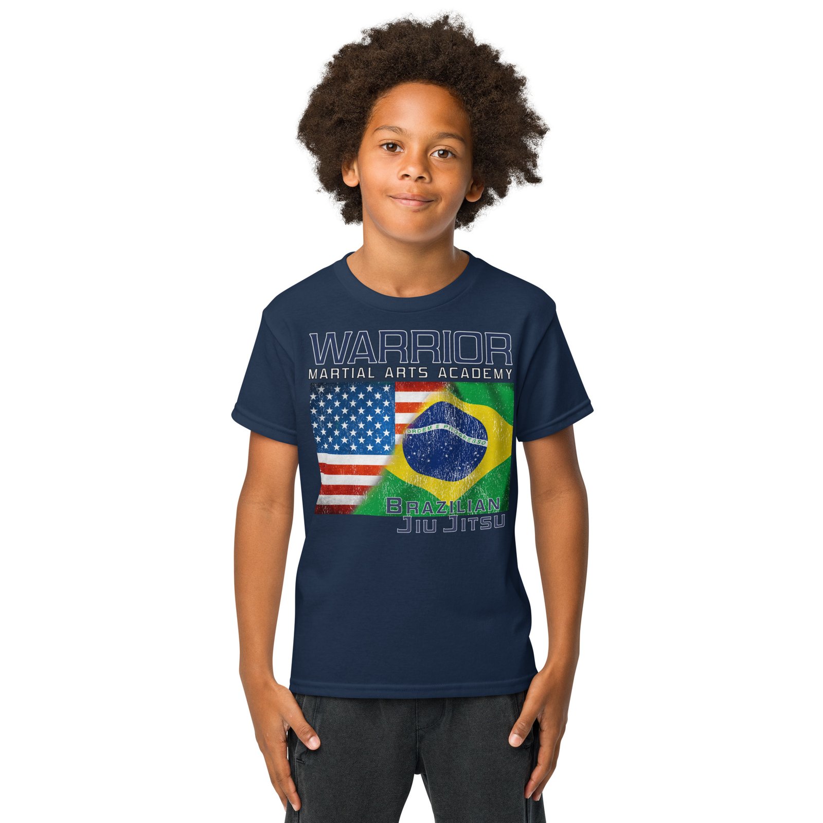 Youth Jiu Jitsu Flag T-shirt - Image 7